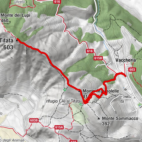 Dogana Golosa - rifugio CAI al Tifata - Monte Marmolelle - Monte Tifata