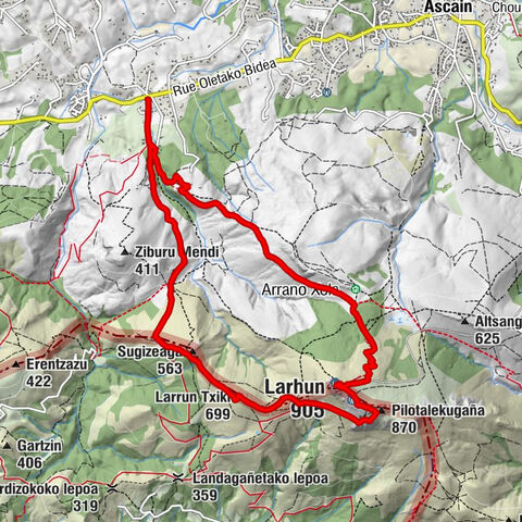 Trabenea - Larhun - Pilotalekugaña - Zizkuitza