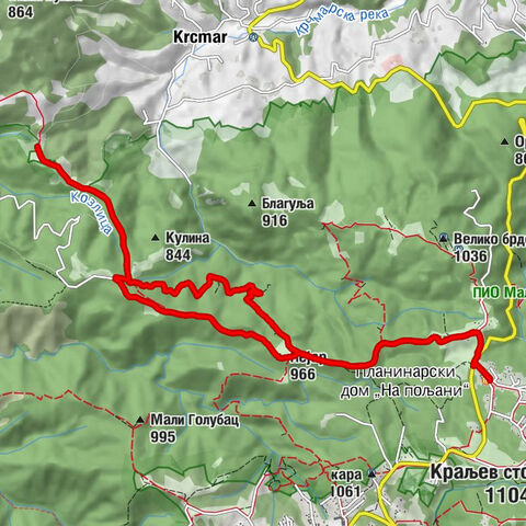 Планинарски дом „На пољани“ - Вуковића ливада - Маркови чанци - Пејар