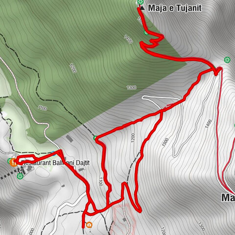 Restaurant Ballkoni Dajtit - Maja e Tujanit - Tirana view