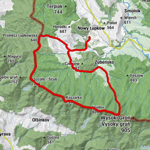 powiat sanocki - Głęboki Wierch - Beskid - Szcołb / Ščob