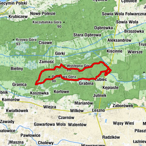 Górki - Występna Góra - Narty - Józefów