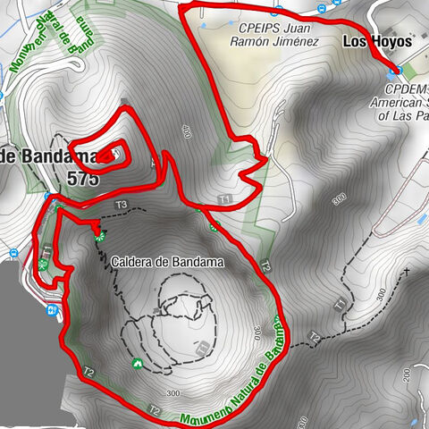 Los Hoyos - Los Geranios - Tasca La Caldera - Pico de Bandama