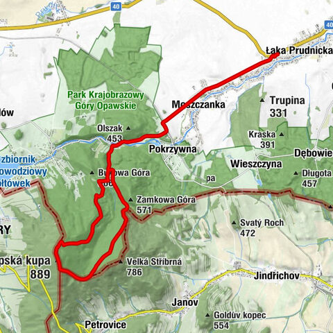 Kaplica polowa - Biskupská kupa - Przełęcz pod Kopą - Moszczanka