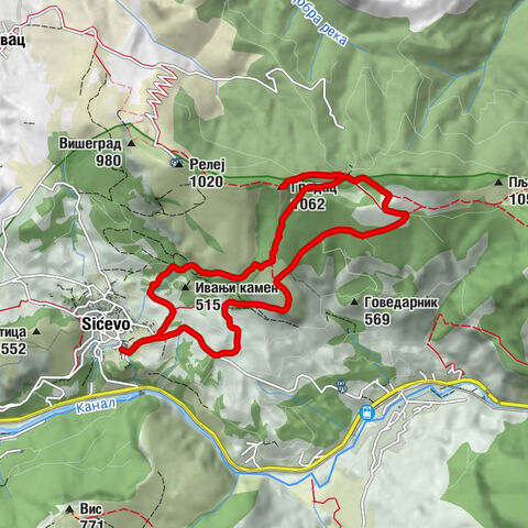 Сићево - Лесков врх - Градац - Свети Јован