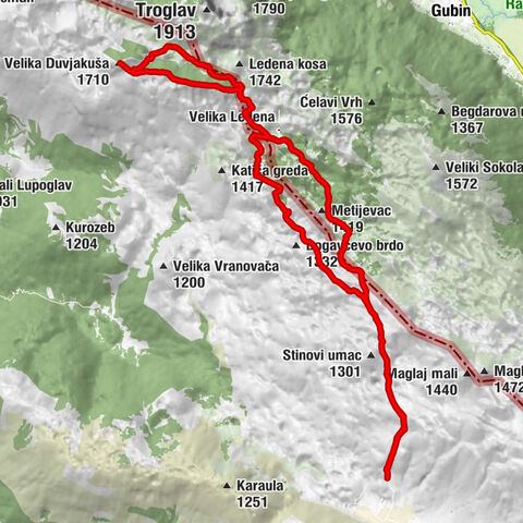 Planinarska kuća Sveti Jakov - Velika Duvjakuša - Vjetar s Dinare