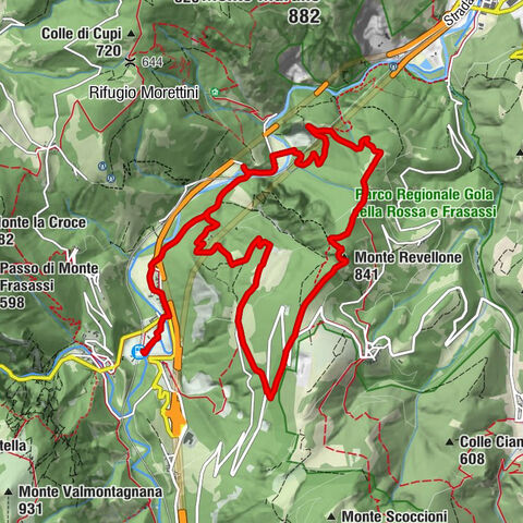 Genga - San Vittore Terme - Genga Stazione - Monte Revellone - Ponte Chiaradovo