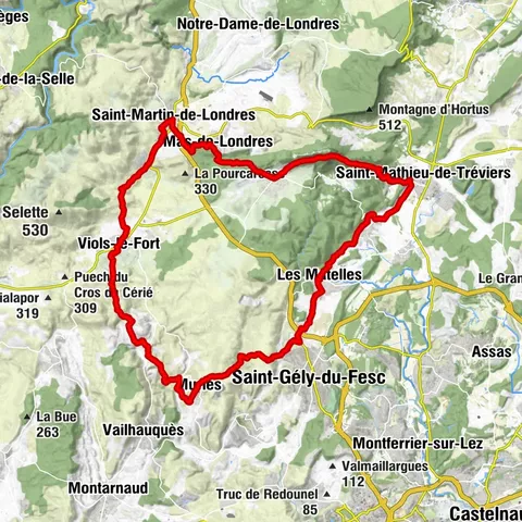 RANDONNÉE DU TOUR DES VILLAGES DU PIC - GR® DE PAYS TOURS EN GRAND PIC SAINT-LOUP