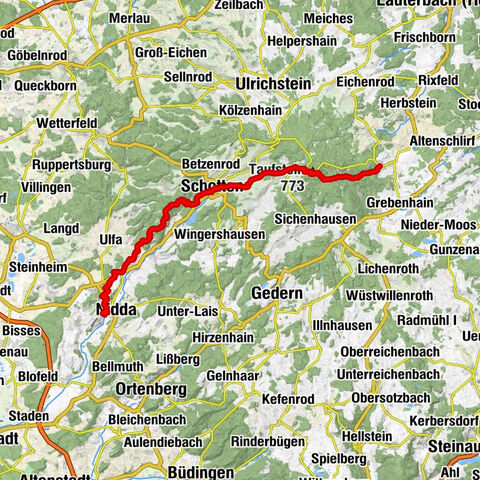 Hochwaldhausen - Zum Felsenmeer - Gackerstein - Nidda
