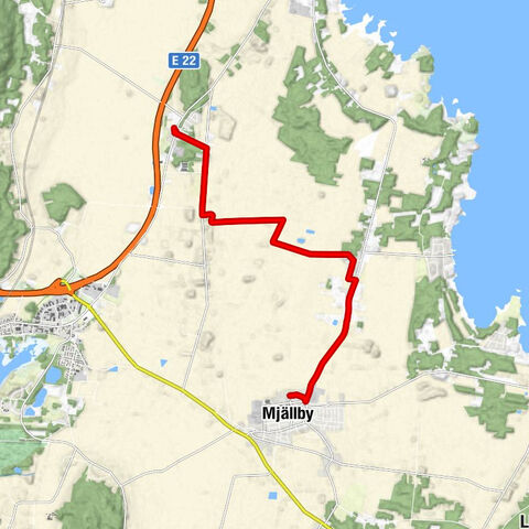Mjällby kyrka - Lörby - Mjällby - Ysane
