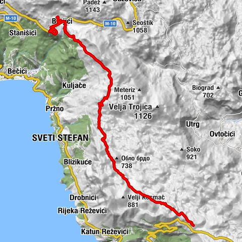Opština Budva - Ograđenica - Kosmač - Brajići
