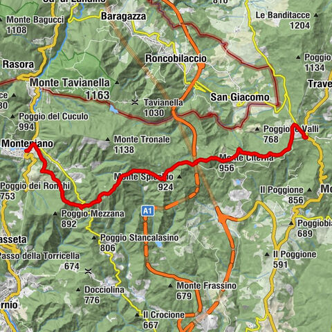 Il Casone - Monte Citerna - Poggio della Mandria - Barberino di Mugello