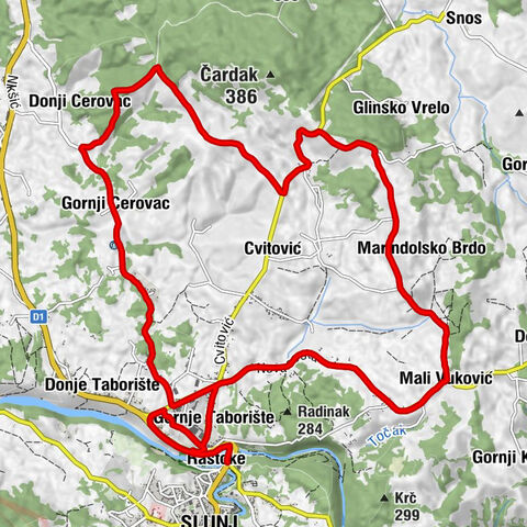 Slunj - Gornje Taborište - crkva svetog Nikole - Rastoke