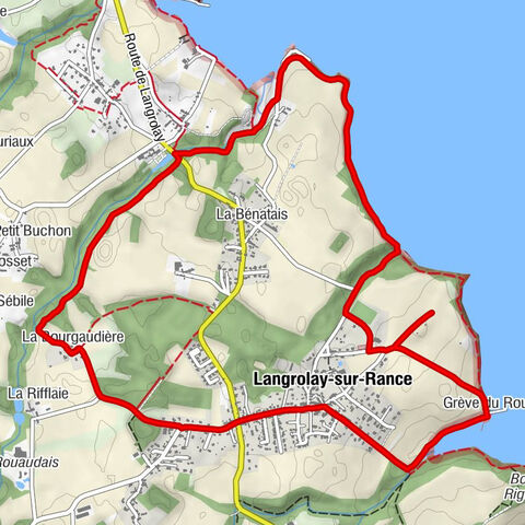 Langrolay-sur-Rance - Grève du Roué - Chapelle Sainte-Anne - La Bourgaudière