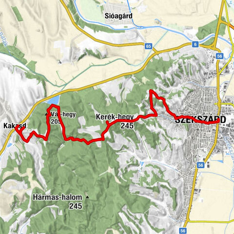 Szent Anna-kápolna - Vár-hegy - Kerék-hegy - Szekszárd