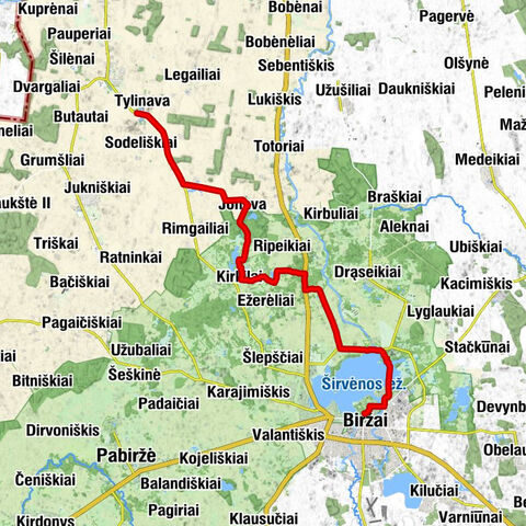 Tylinava - Peikšteniai - Padegesiai - Biržai