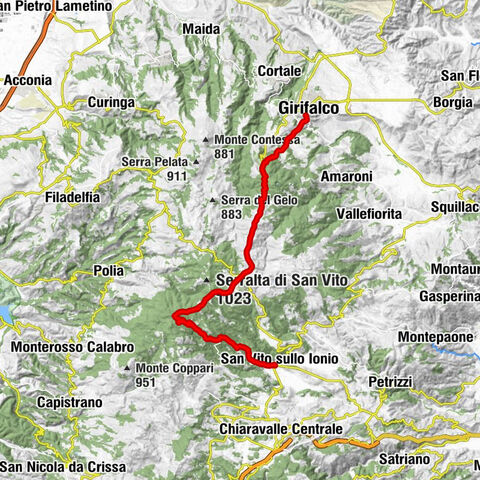 Girifalco - Monte Andrea - Monte Pompulello - San Vito sullo Ionio