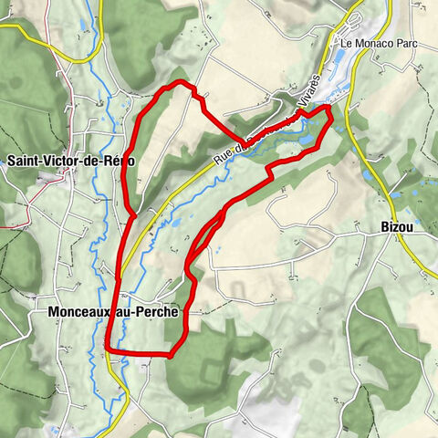 Monceaux-au-Perche - L'Hôtel Renouard - Les Belles Fosses - Église Saint-Jean-Baptiste