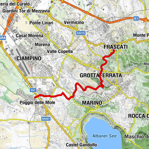 Frascati - Grottaferrata - Marino - Cava dei Selci