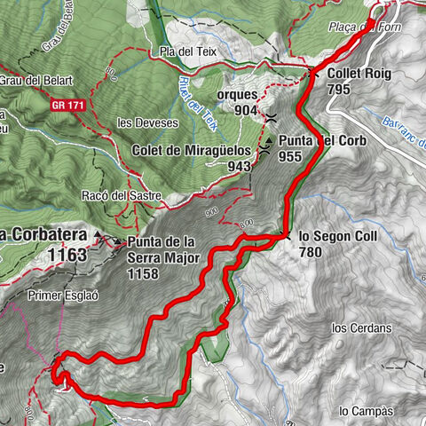 Albarca - Sant Vicenç - Refugi del Montsant - lo Primer Coll