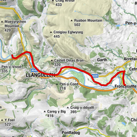 Berwyn - Llangollen - Plas-yn-pentre - Froncysyllte