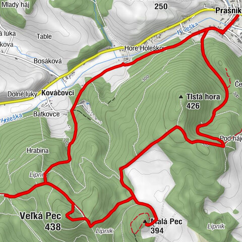 Prašník - Malá Pec - Veľká Pec - Jaskyňa Veľká pec