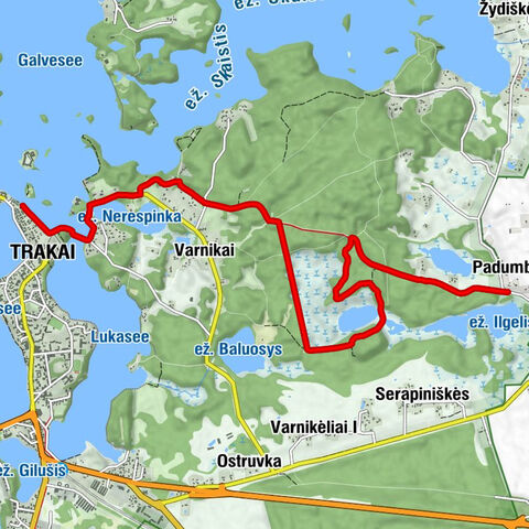 Padumblė - Varnikai - Trakai - Senamiestis