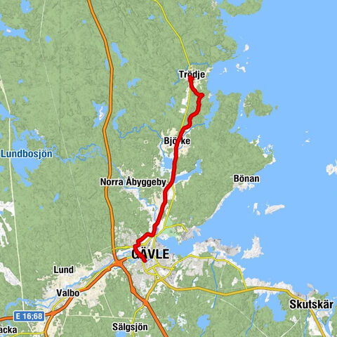 Gävle - Testebo - Strömsbro Kyrka - Trödje