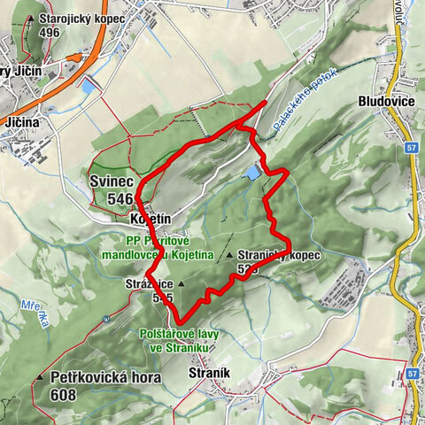 Kojetín u Starého Jičína - Kojetín - Svinec - Chata Svinec