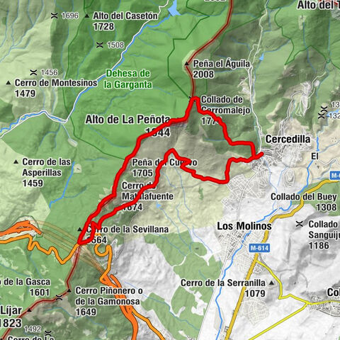 Cercedilla - Alto de La Peñota - Cerro del Mostajo - Peña del Cuervo