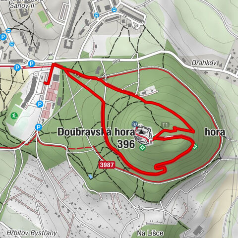 Teplice - Doubravská hora - Drahkov - Kvítkov u Modlan