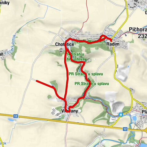 Radim - Chotutice - Chroustov - Vrbčany