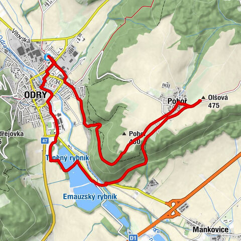 Odry - sv. Prokopa - Olšová