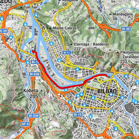 Zorrotza - Barakaldo - Abandoibarra - Bilbao