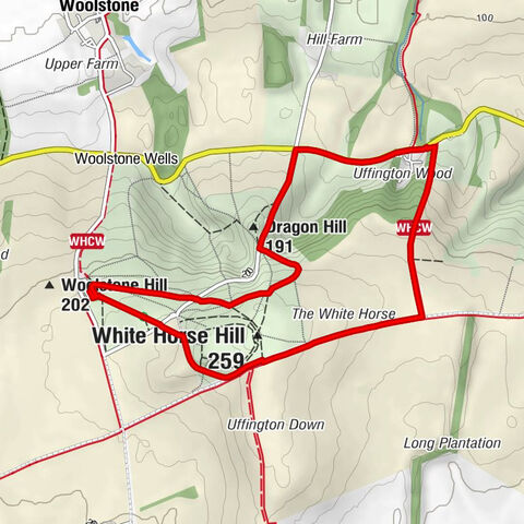 Uffington - White Horse Hill - Dragon Hill - Woolstone