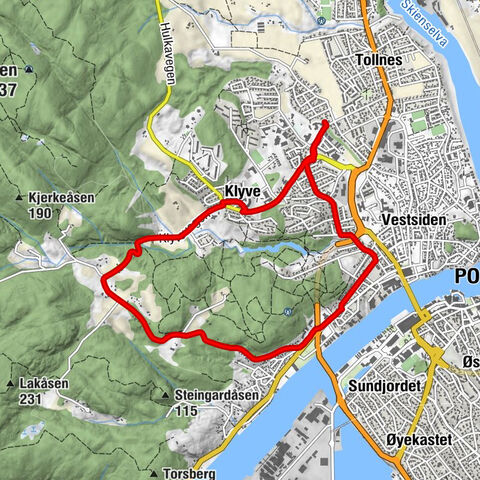 Skien - Nybergåsen - Porsgrunn