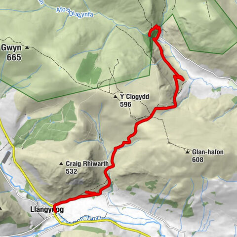 Llangynog - Tanypistyll - Pistyll Rhaeadr