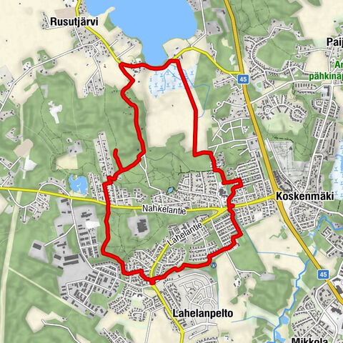 Vesitorninmäki - Ristikivi - Lahelankangas - Tuusula