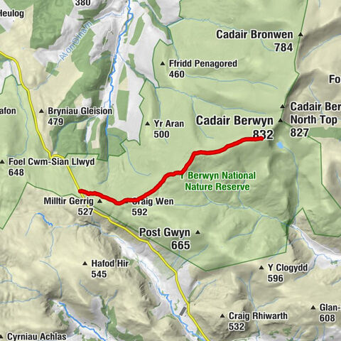 Llangynog - Craig Wen - Ceulan Myheryn - Moel Sych