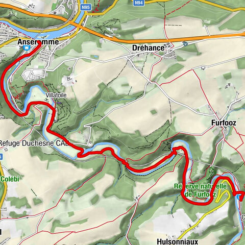 Gendron-Celles - Auberge de la Lesse - Chapelle Saint-Nicolas - Anseremme