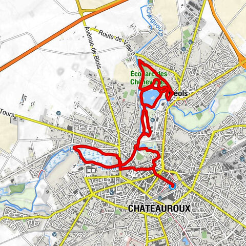 Châteauroux - Moulin de Vindoux - La Chaume des Fermes - Église Saint-Martial