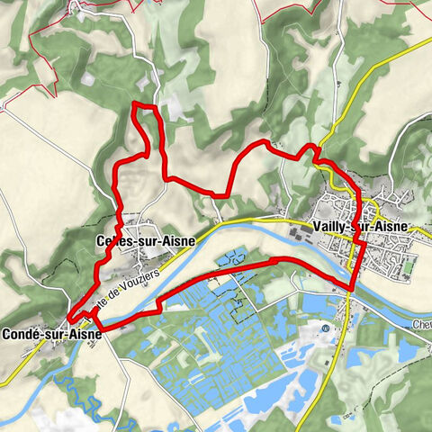 Vailly-sur-Aisne - Celles-sur-Aisne - Condé-sur-Aisne - Pont de Vailly
