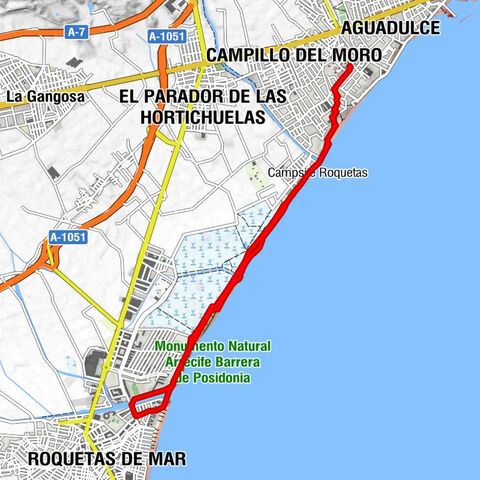 Aguadulce - Campillo del Moro - Roquetas de Mar