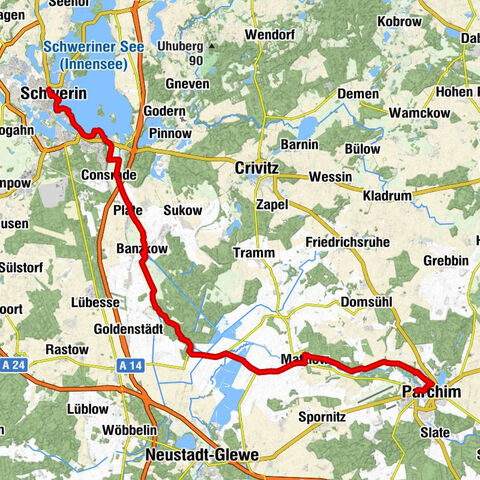 Zum Bahnhof - Thomaskapelle - Strauchberg - Parchim