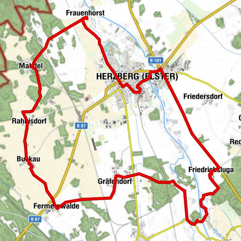 Herzberg (Elster) - Kirche Friedrichsluga - Dorfkirche Mahdel - Katharinenkapelle