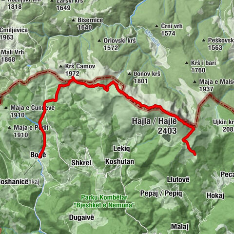 Qafa Gjonit - Hajla / Hajlë - Bogë