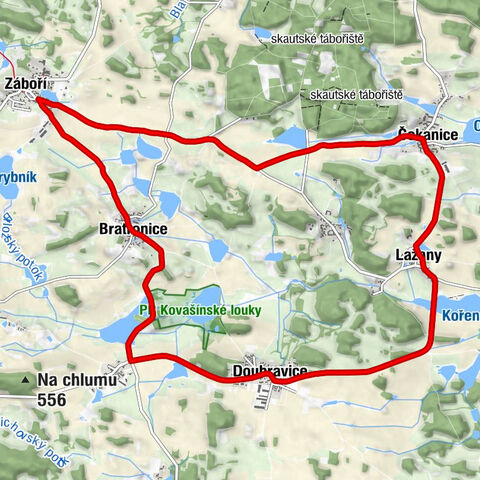 Záboří - Čekanice - Lažany - Doubravice