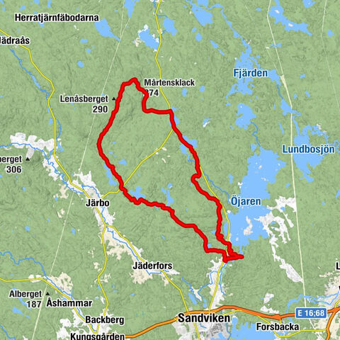 Högbo - Stekebodarna - Mårtensklack - Heden