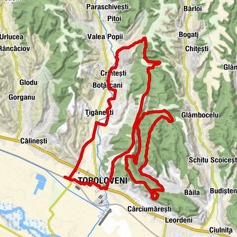Călinești - Țigănești - Boțârcani - Topoloveni