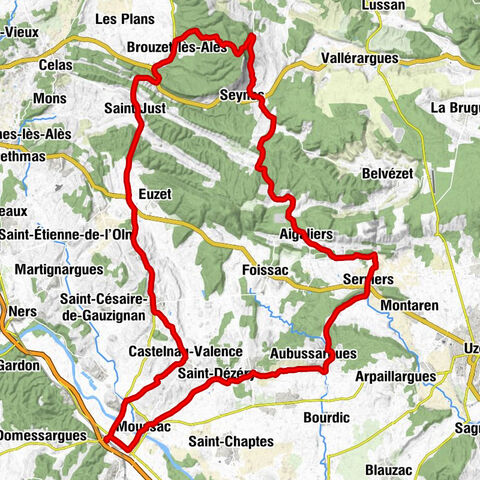 Nozières - Brignon - Col du Bourricot - Temple